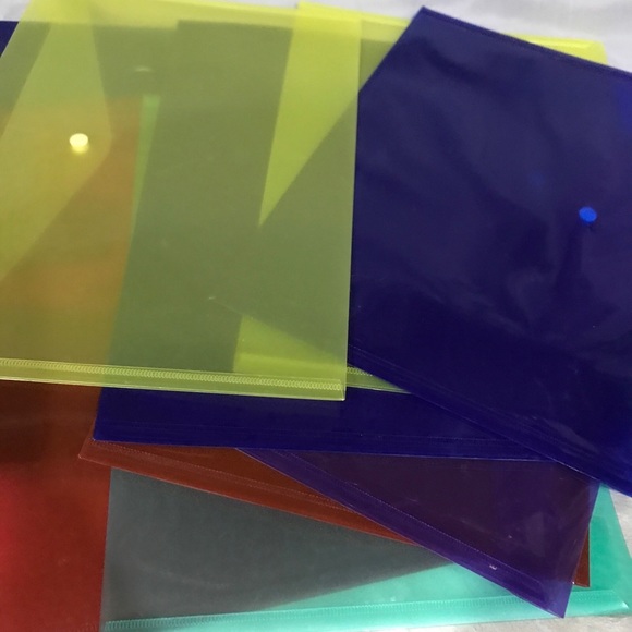 Expanding File 13 Pockets/12 Tabs~Letter Size No Closure With 17 Plastic Folders - Picture 6 of 9